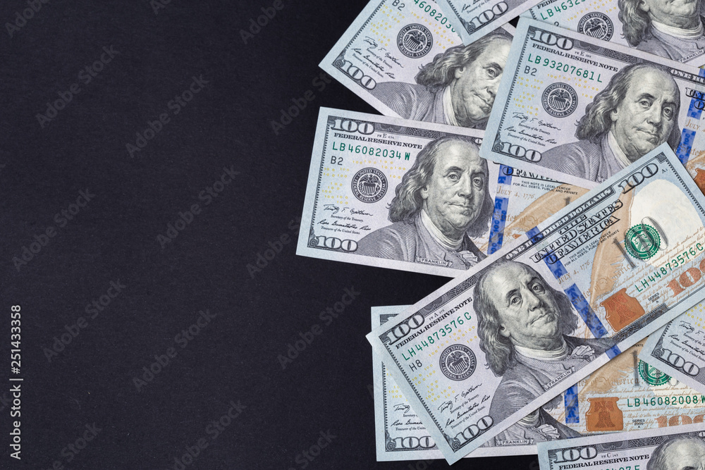 Cash of hundred dollar bills, dollar background. Cash of hundred dollar bills, dollar background.