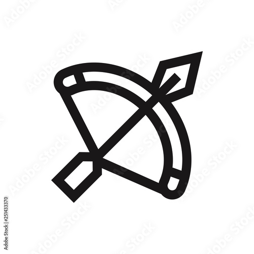 Leinwand Poster Crossbow icon vector