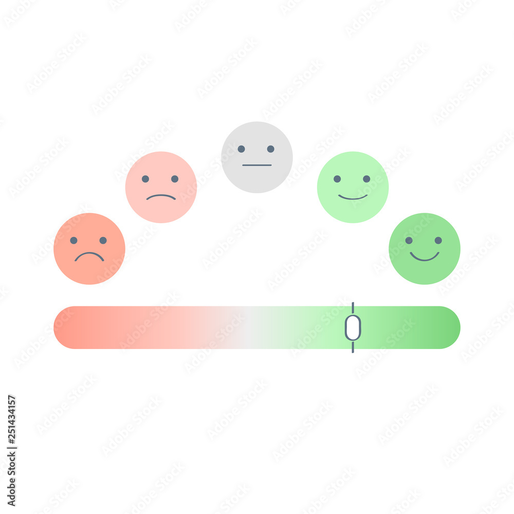 User experience feedback ui concept, different mood smiley emoticons ...