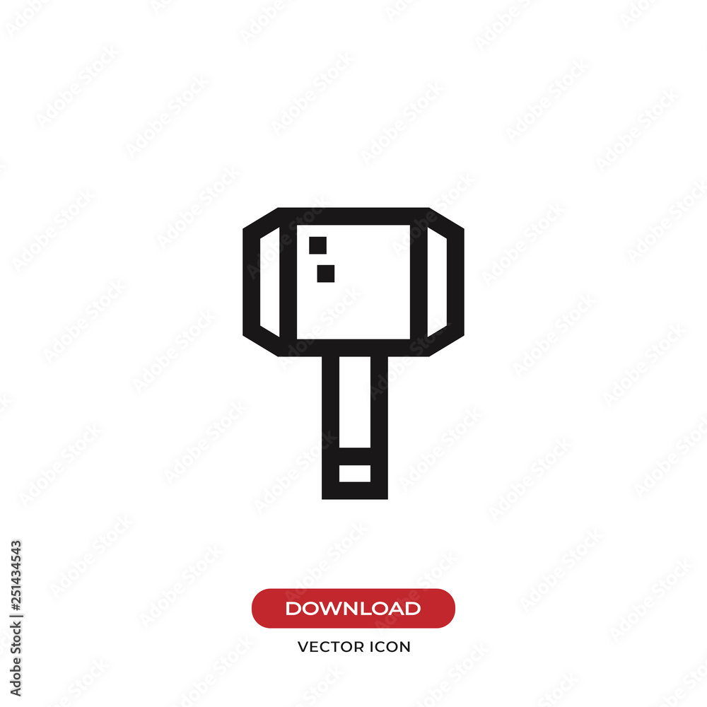 Thor hammer icon vector, Hammer symbol Thor hammer icon vector, Hammer symbol