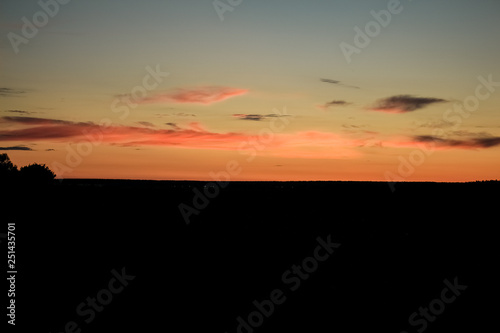 colorful, bright, beautiful sky at sunrise