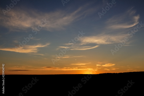 colorful, bright, beautiful sky at sunrise