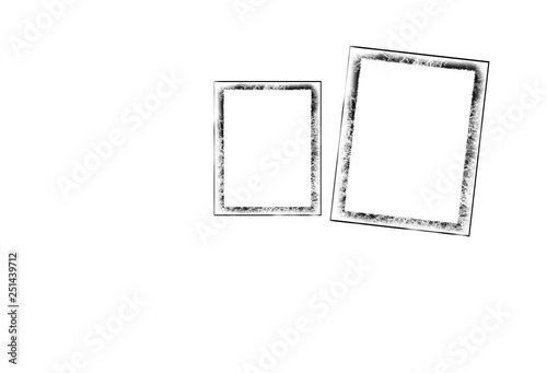 set of vintage frames.frame isolated on white background