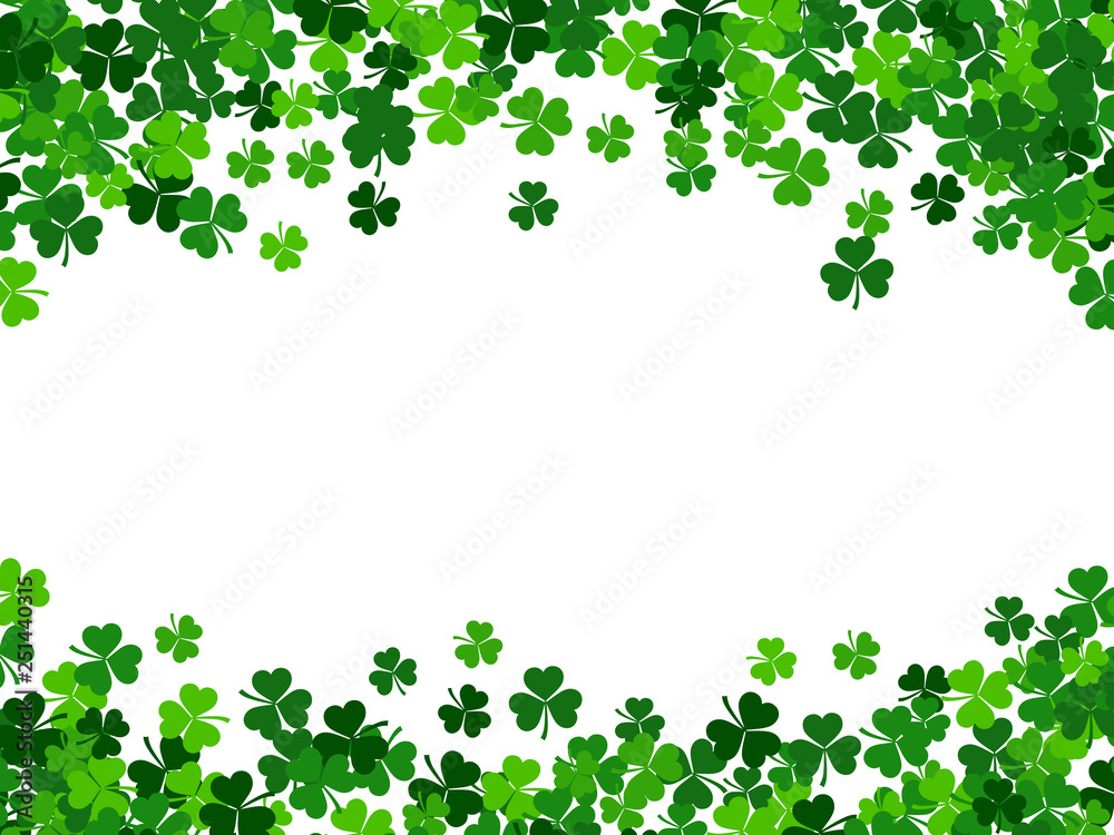 vector illustration with green shamrocks on white background vector illustration with green shamrocks on white background