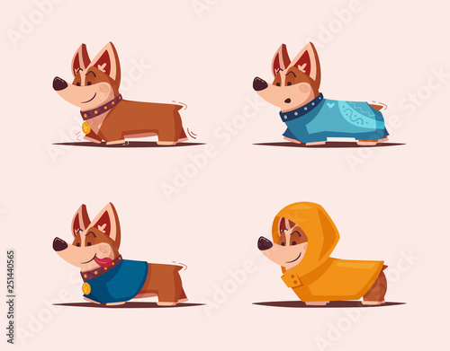 Dog character. Best friend. Cartoon vector illustration
