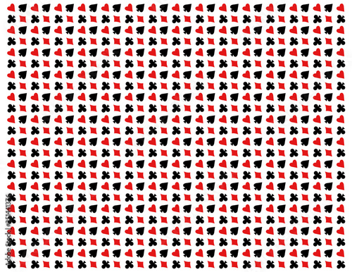 texture of poker icons in white