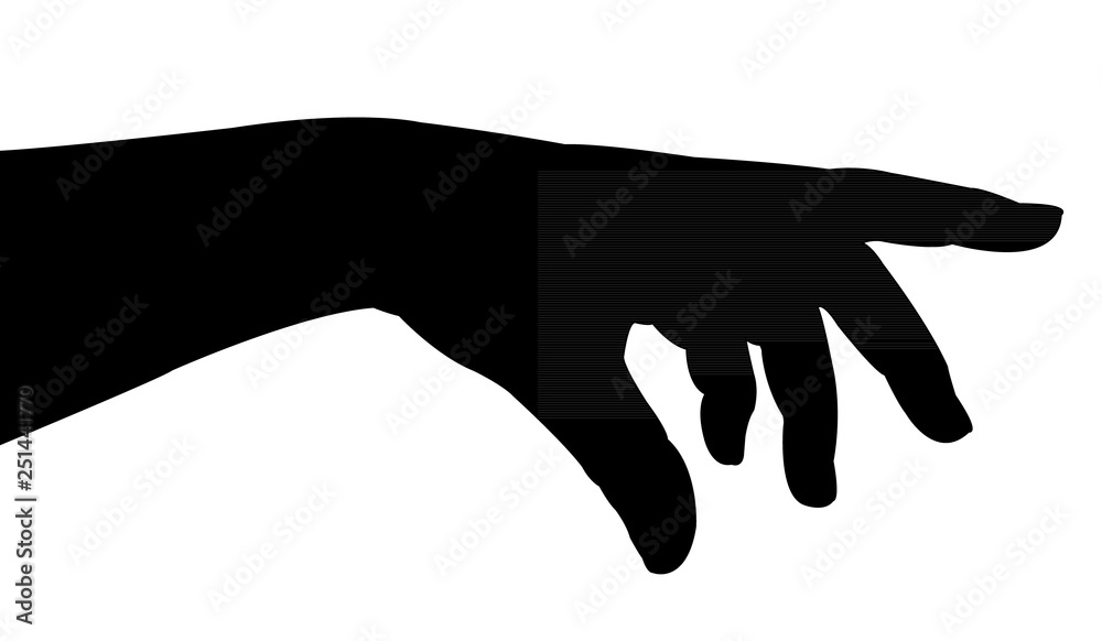 Obraz premium a hand silhouette vector
