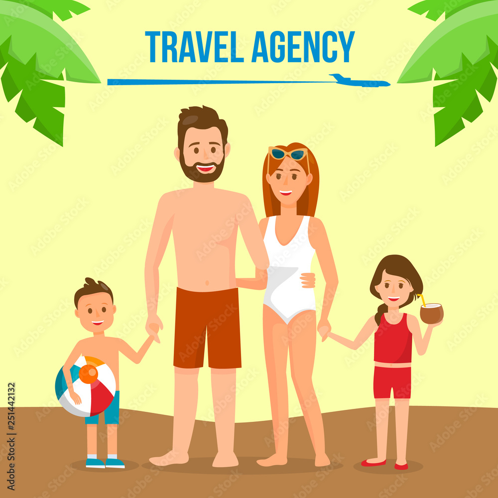 Family on Summer Vacation Social Media Banner Family on Summer Vacation Social Media Banner