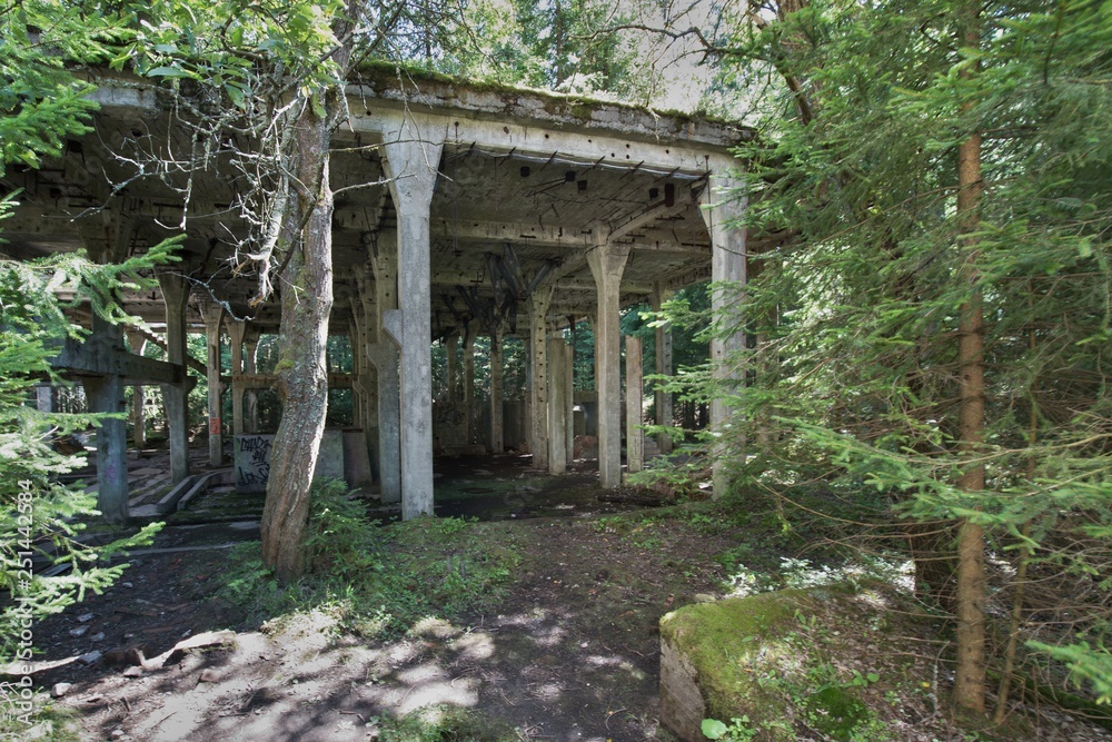 Ruins of a tin factory near the village of Rolava (German Sauersack) in the Ore Mountains. During the Second World War there was a prison camp. Ruins of a tin factory near the village of Rolava (German Sauersack) in the Ore Mountains. During the Second World War there was a prison camp.