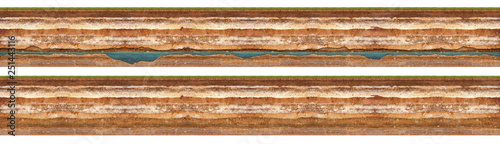 Layers of soil with groundwater. High resolution texture