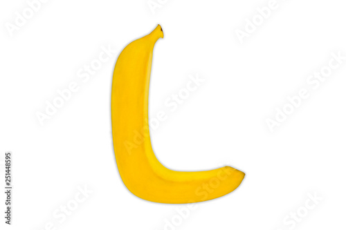 Letter L from bananas