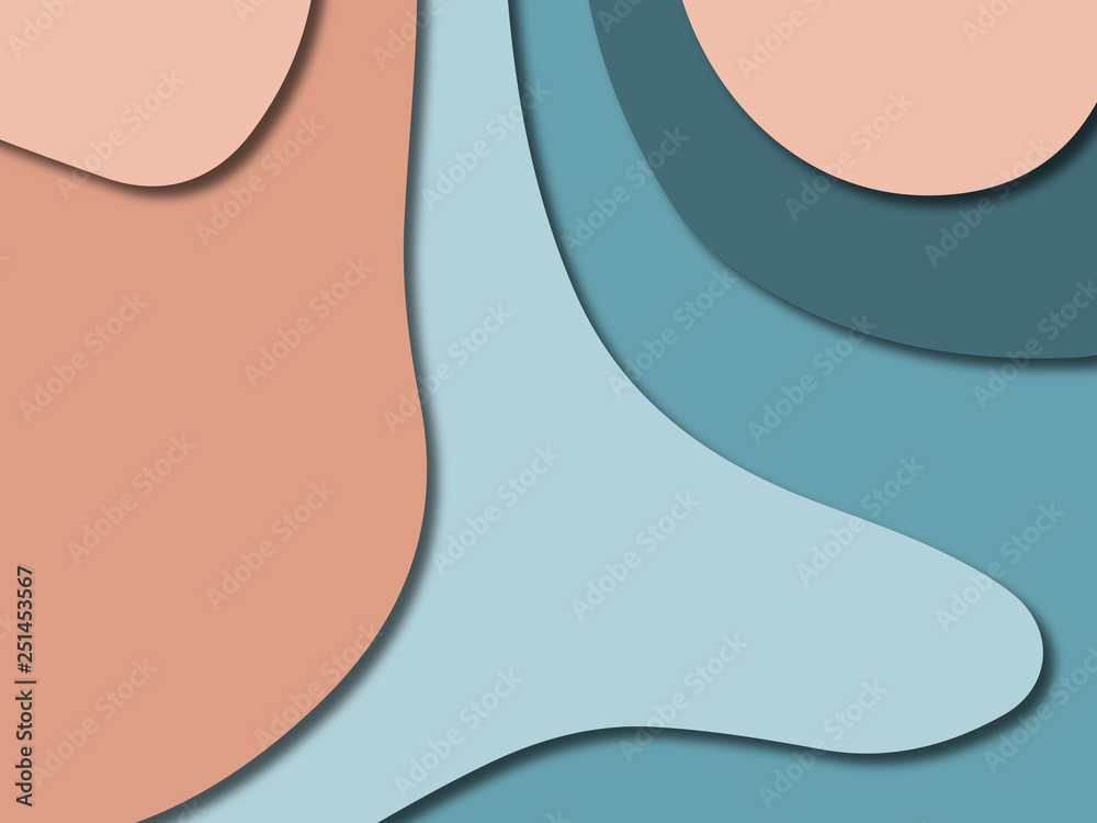 3D abstract paper art style, design layout for business presentations, flyers, posters, prints, decoration, cards, brochure cover.