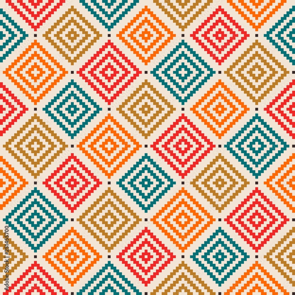 Aztec like style pattern illustration