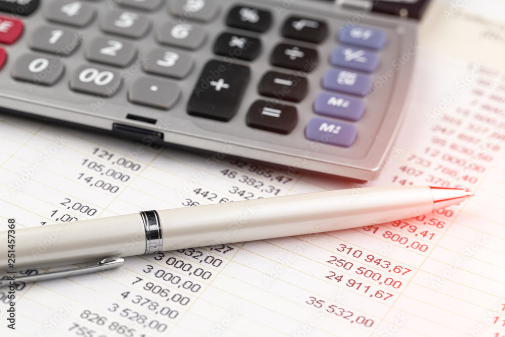 Accounting. Items for doing business in the office in the composition. Accounting. Items for doing business in the office in the composition.