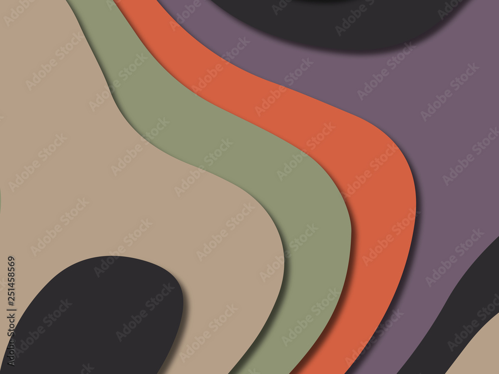 3D abstract paper art style, design layout for business presentations, flyers, posters, prints, decoration, cards, brochure cover.