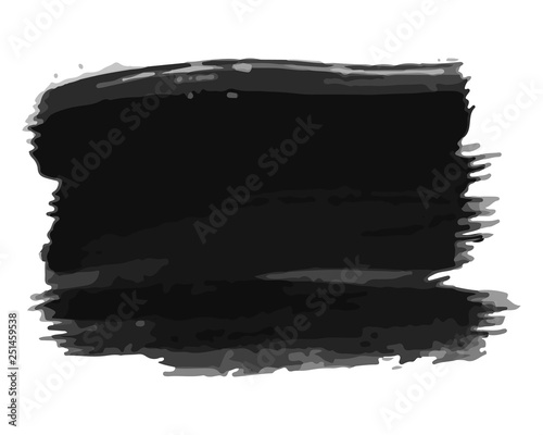Black hand drawn ink stain
