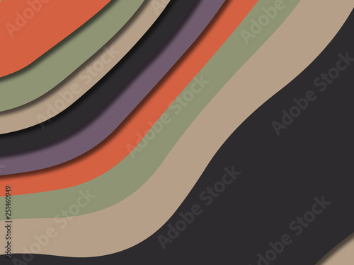 3D abstract paper art style, design layout for business presentations, flyers, posters, prints, decoration, cards, brochure cover.