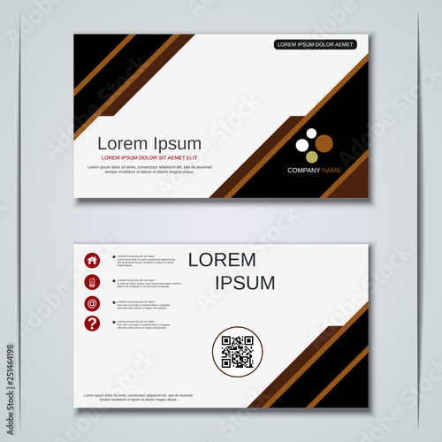 Modern business visiting card vector template