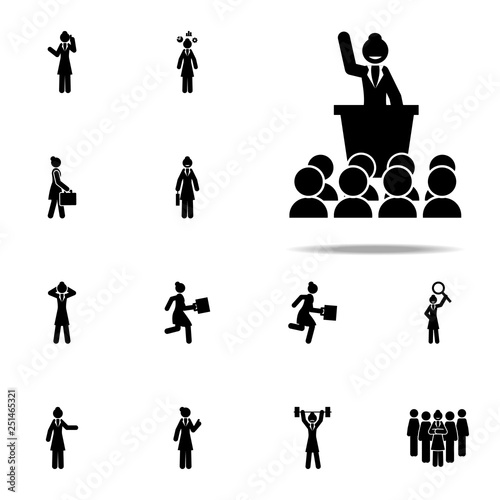 businesswoman, politician icon. businesswoman icons universal set for web and mobile