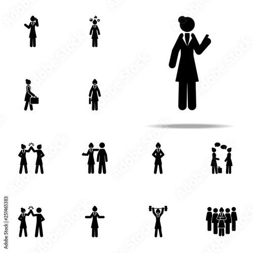 businesswoman  sms icon. businesswoman icons universal set for web and mobile