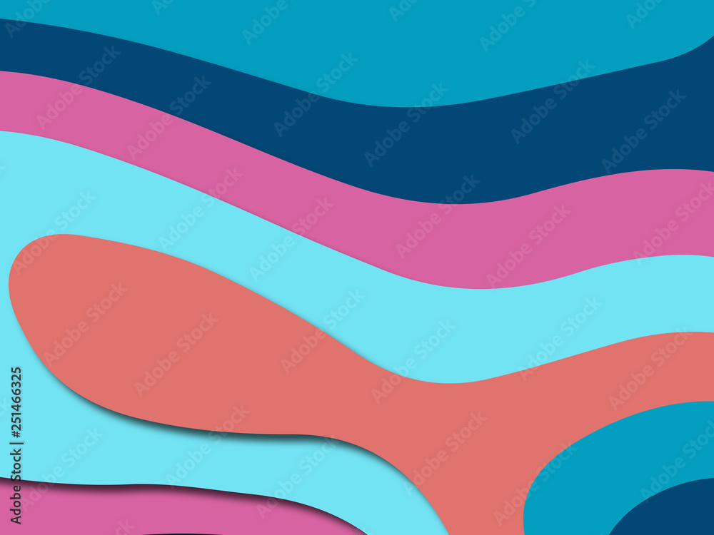 Obraz premium 3D abstract paper art style, design layout for business presentations, flyers, posters, prints, decoration, cards, brochure cover.