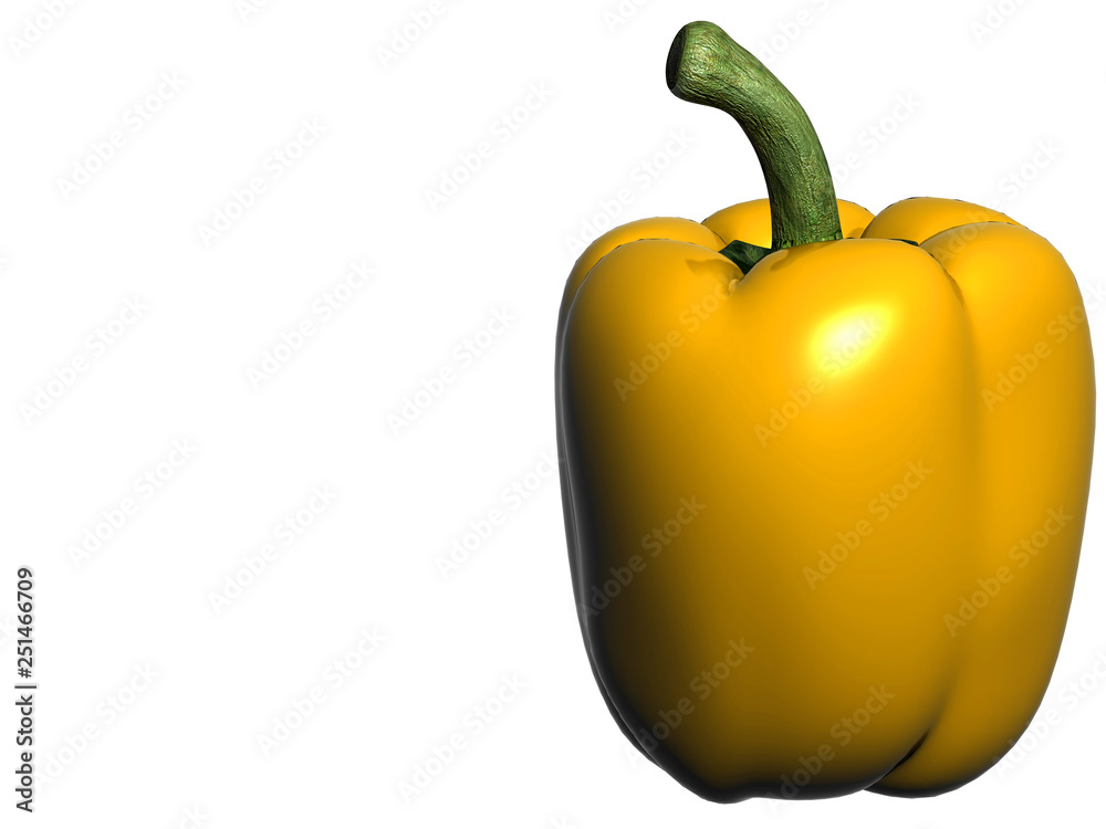 3d render yellow pepper 3d render yellow pepper