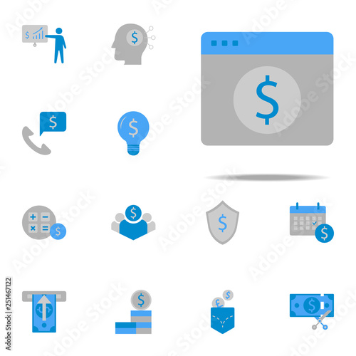 Browser, dollar, ecommerce, money, online payment icon. Finance & Money icons universal set for web and mobile