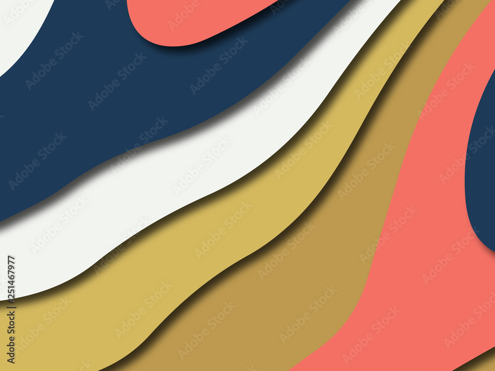 Naklejka premium 3D abstract paper art style, design layout for business presentations, flyers, posters, prints, decoration, cards, brochure cover.