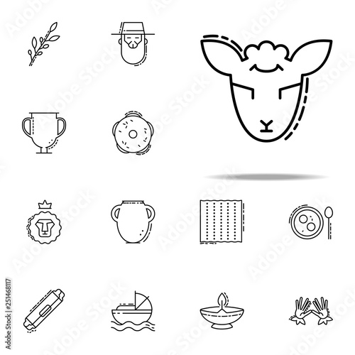 Lamb of God icon. Judaism icons universal set for web and mobile