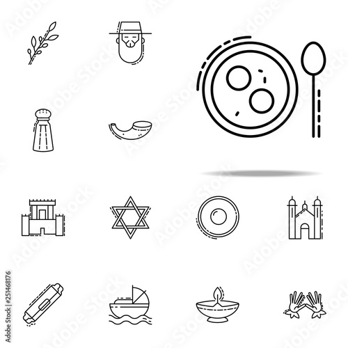 Matzo ball soup icon. Judaism icons universal set for web and mobile