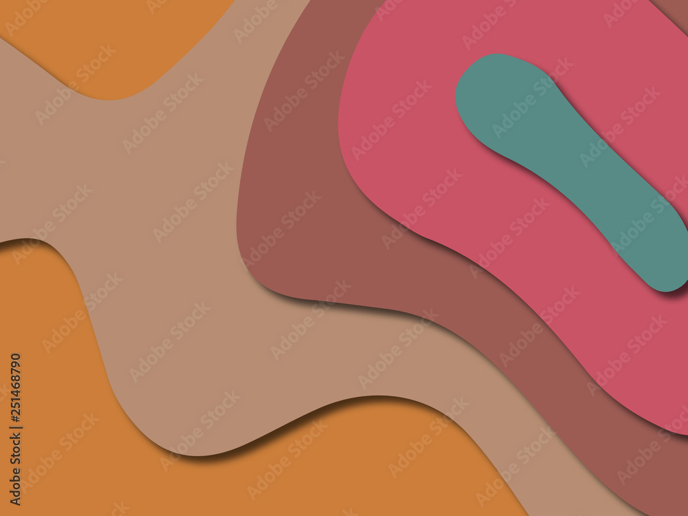 3D abstract paper art style, design layout for business presentations, flyers, posters, prints, decoration, cards, brochure cover.