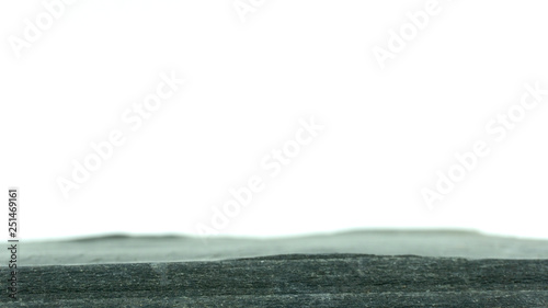Perspective black Rock with a blurred white background, used for display or montage mock up your products, Blank for design...