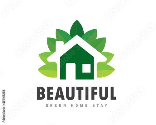 leaf house, Garden house logo design inspiration