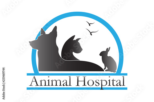 Logo pets veterinary business card