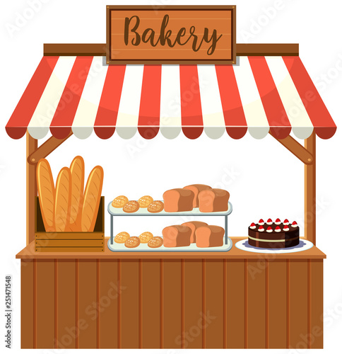 A bakery food stall
