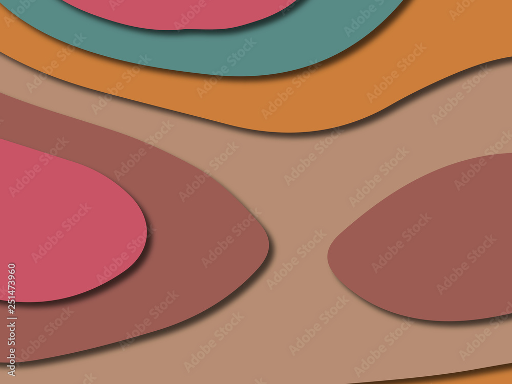 3D abstract paper art style, design layout for business presentations, flyers, posters, prints, decoration, cards, brochure cover.