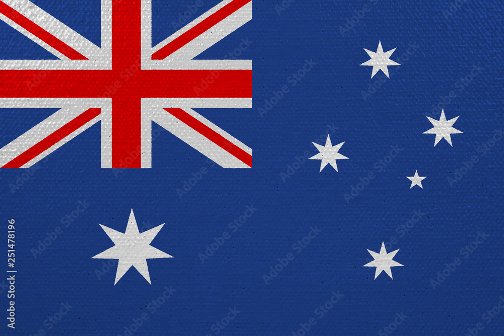 Fototapeta premium Australia flag on canvas