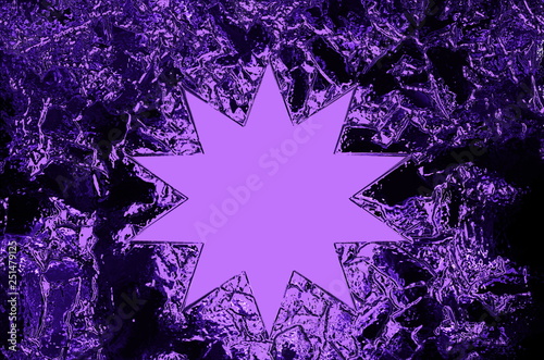 Abstract background in cold color with a ten-pointed star in the center.