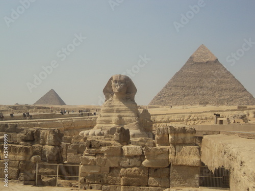 great sphinx and pyramid