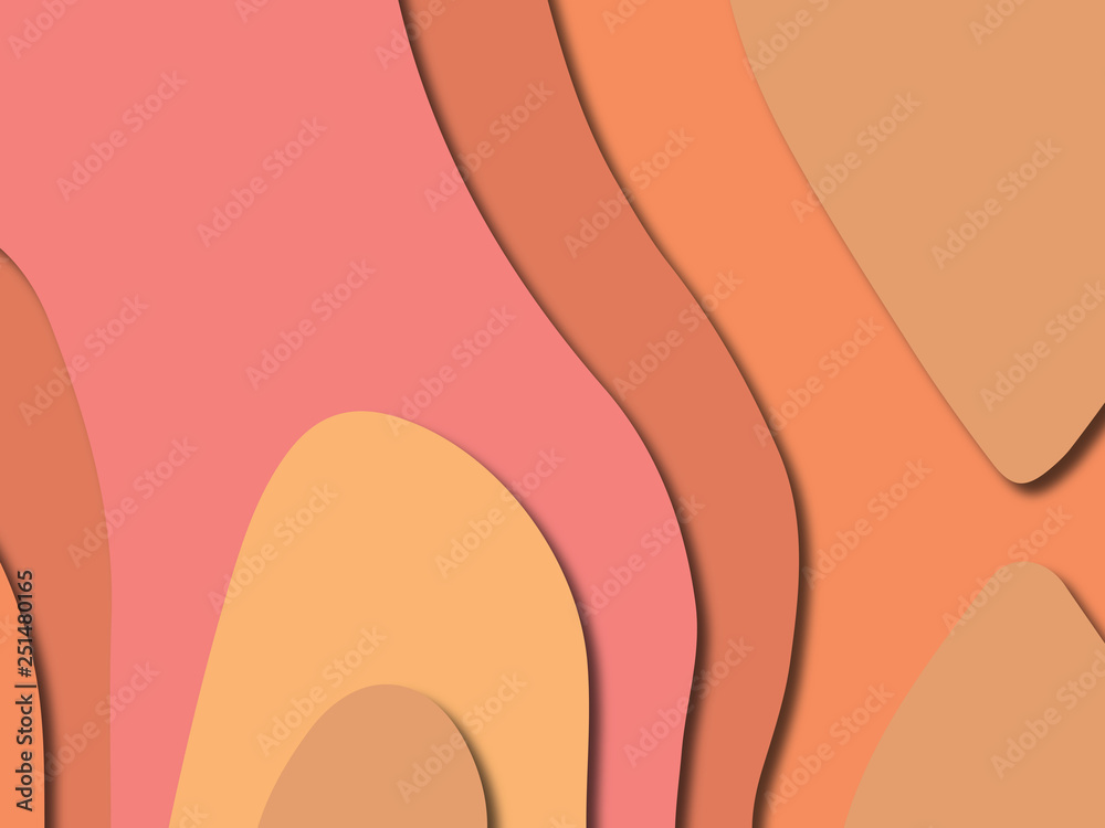 3D abstract paper art style, design layout for business presentations, flyers, posters, prints, decoration, cards, brochure cover.