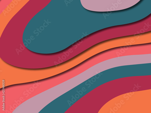 3D abstract paper art style, design layout for business presentations, flyers, posters, prints, decoration, cards, brochure cover.