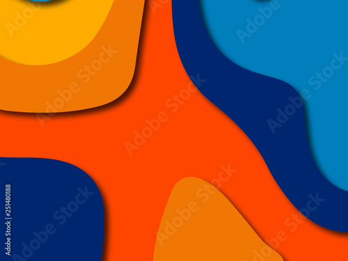 3D abstract paper art style, design layout for business presentations, flyers, posters, prints, decoration, cards, brochure cover.