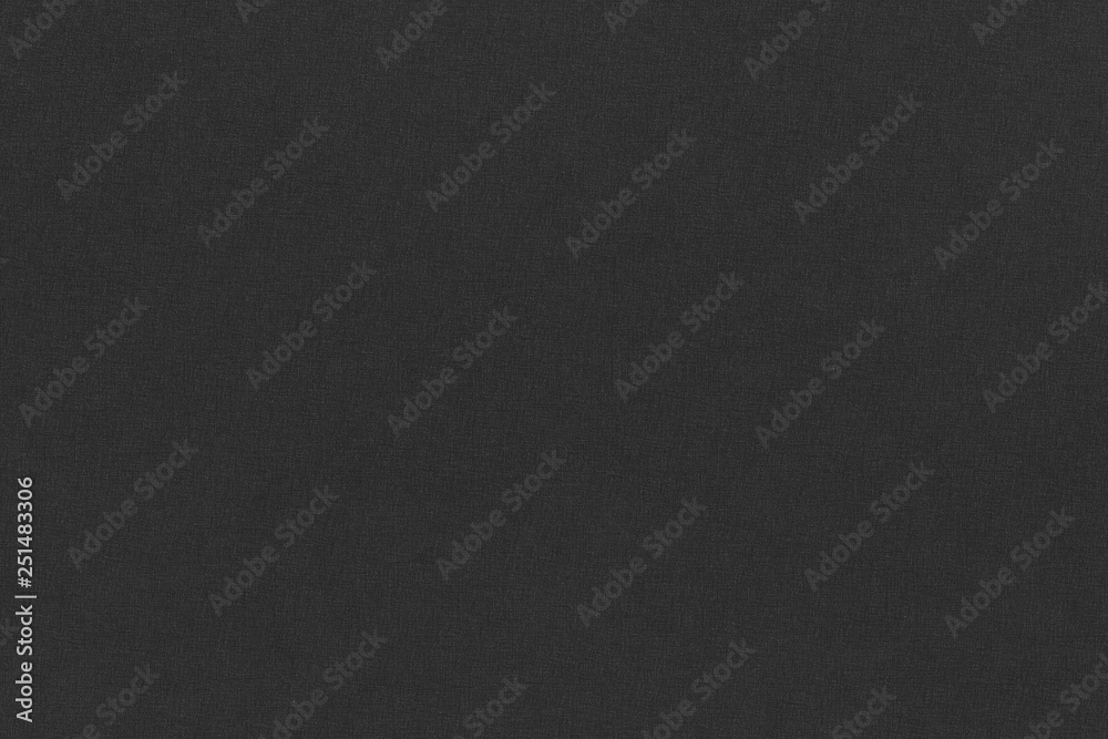 Black linen fabric matte canvas with crosshatch grunge pattern textured background, Abstract cloth textile detail for banner, presentation, brochure and wallpaper design