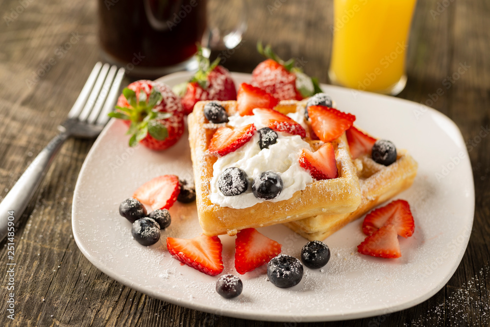 Belgian Waffle Breakfast Belgian Waffle Breakfast