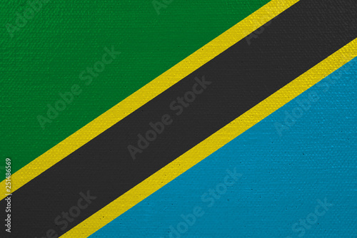 Tanzania flag on canvas
