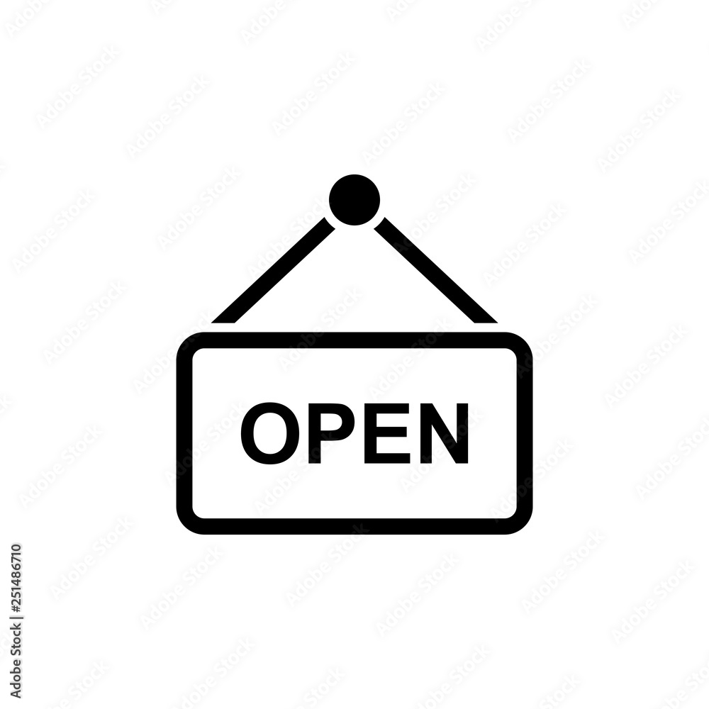 open sign outline vector open sign outline vector