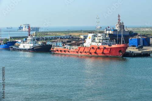 Shipyard Prospects on the Bohai Coast, Luannan County, Hebei Province, China, September 1, 2018 photo