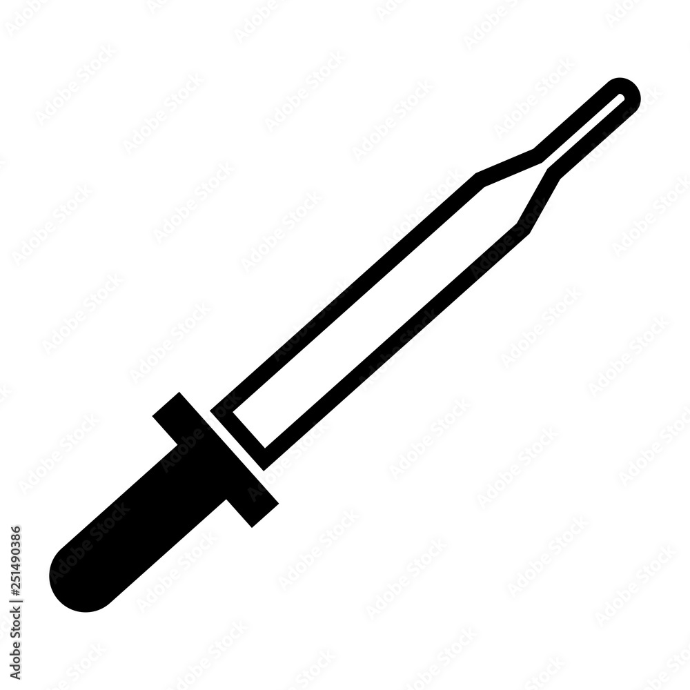 Simple pipette icon in trendy flat style isolated on white background - vector Simple pipette icon in trendy flat style isolated on white background - vector