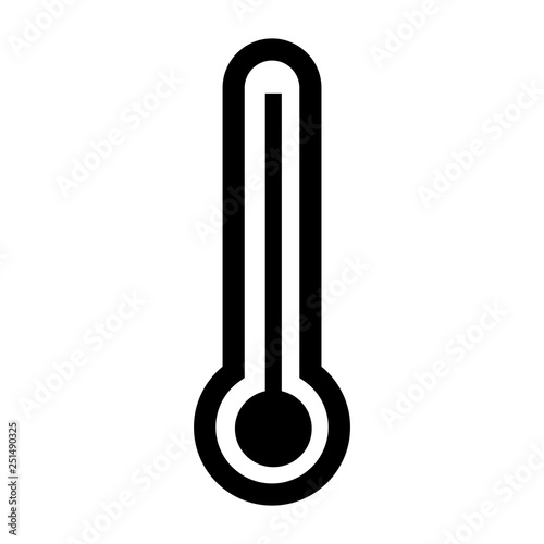 Thermometer monochrome icon - vector