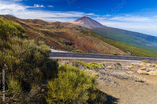 Stunning view of the Teide volcano. Las Cañadas del Teide. Tenerife. Canary Islands. Spain
